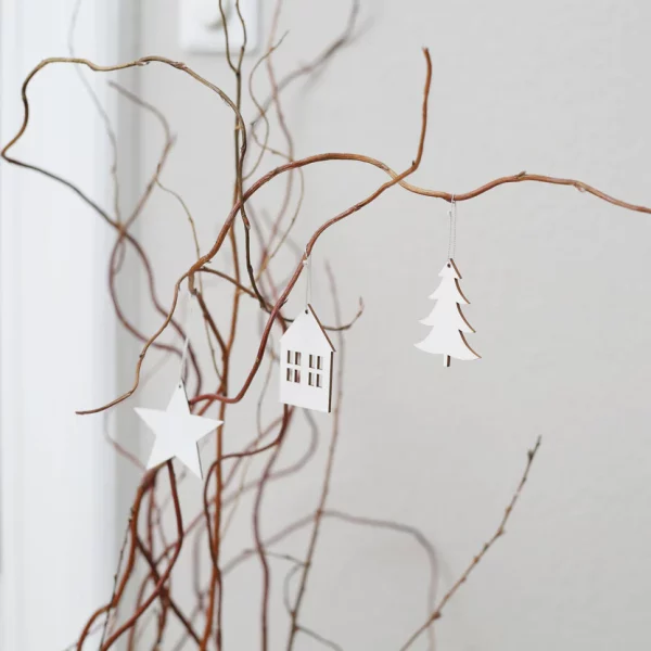 Sapin en bois blanc (lot de 8 pièces) – Image 2
