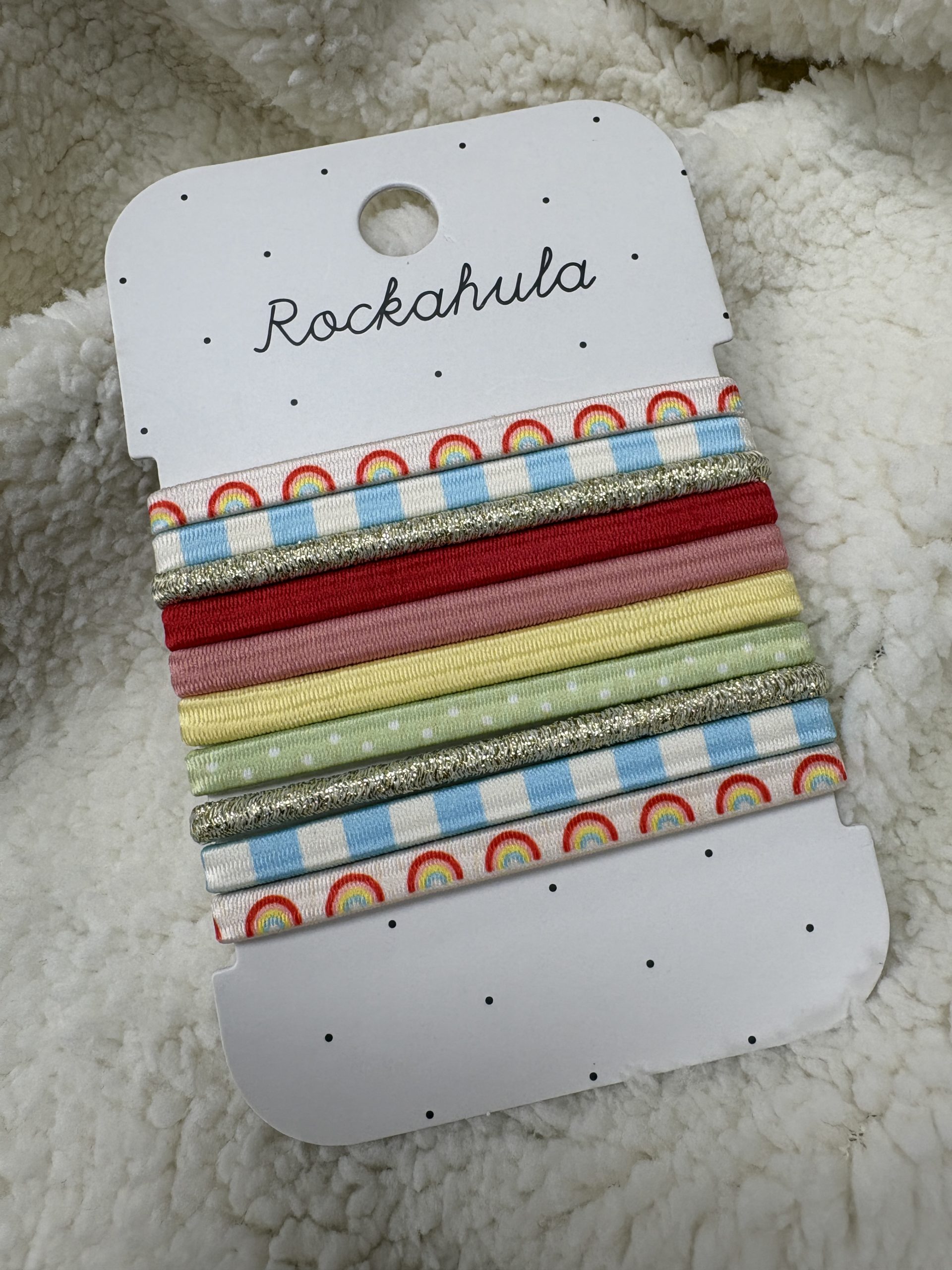 Assortiment 10 élastiques multicolores arcs-en-ciel