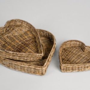 Coeur en rotin déco ou plateau