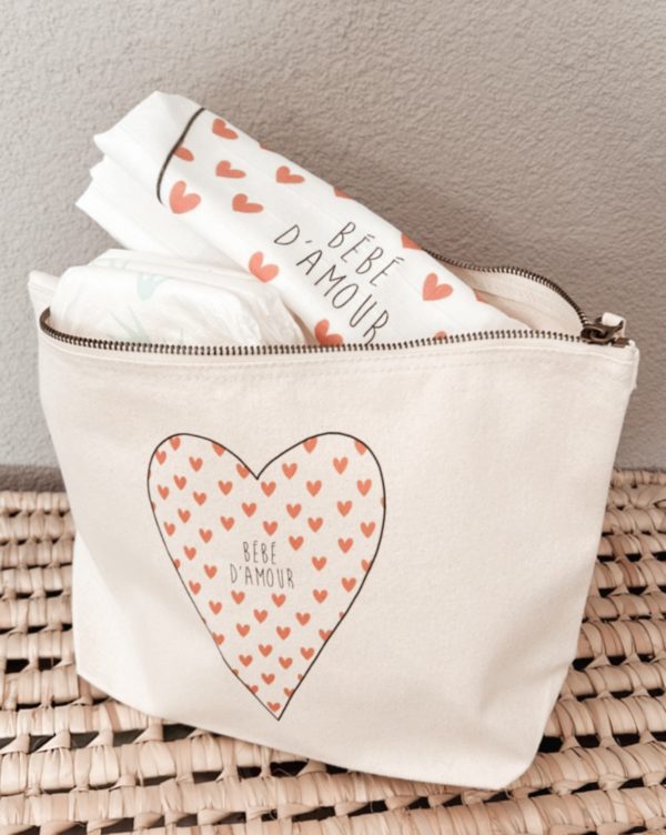 Trousse petits coeurs terracota" Bébé d'amour" – Image 2