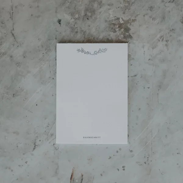 Bloc-notes avec branchage