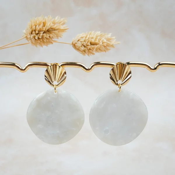 Boucles d'oreilles Suzanne nacré