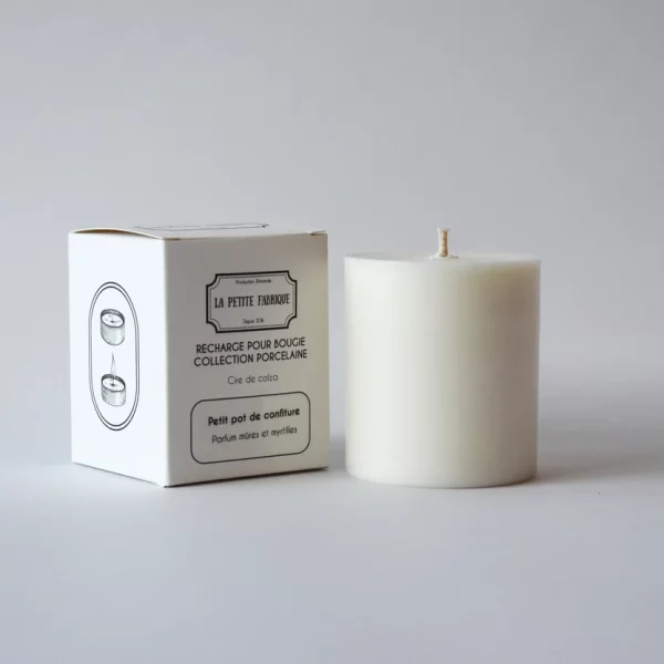 Recharge bougie en porcelaine - ''Petit pot de confiture'' – Image 2