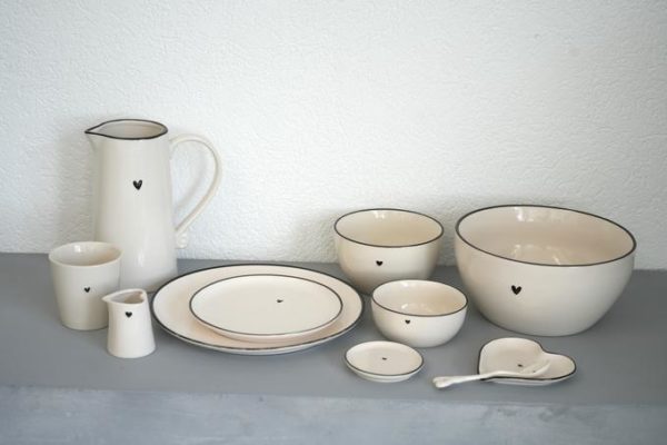 Cuillère en porcelaine avec cœur noir – Image 5