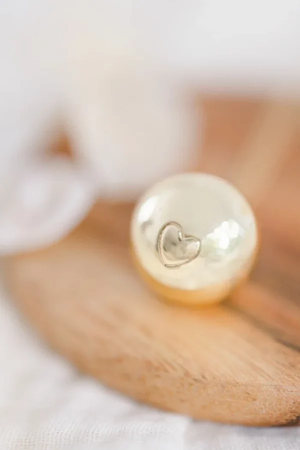 Bola de grossesse COEUR A COEUR or, maille perlée – Image 4
