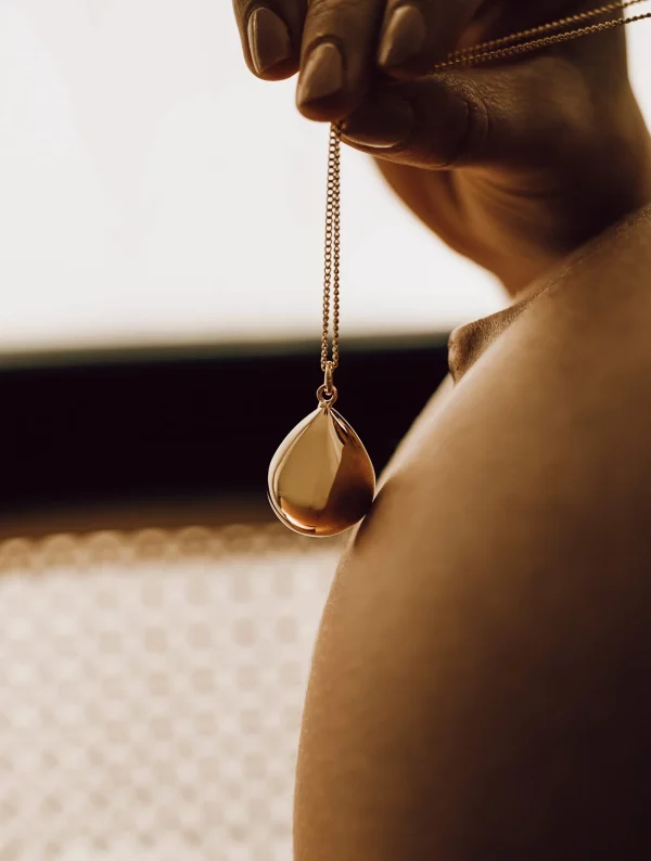 Bola de grossesse Goutte or, maille simple – Image 3