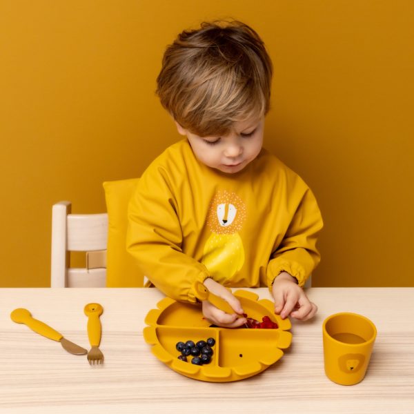 Assiette avec ventouse en silicone et compartiments - Lion – Image 5
