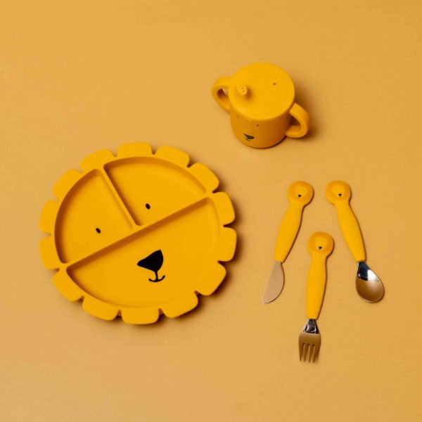 Assiette avec ventouse en silicone et compartiments - Lion – Image 4
