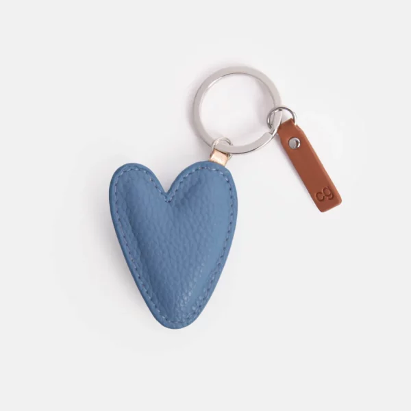 Porte-clés coeur bleu