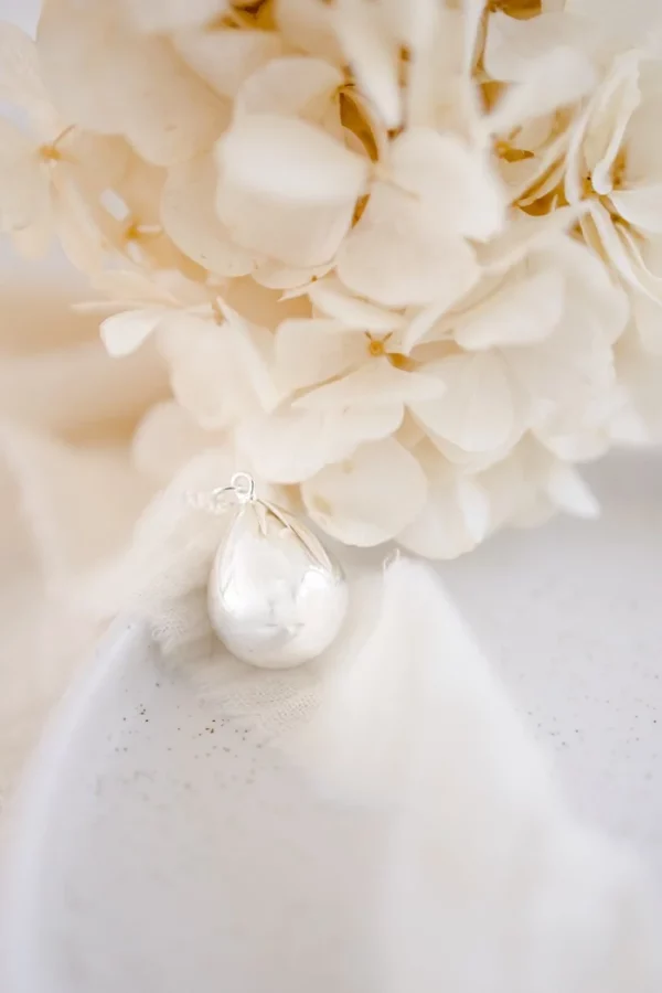 Bola de grossesse LARME DE JOIE argent, maille simple – Image 4