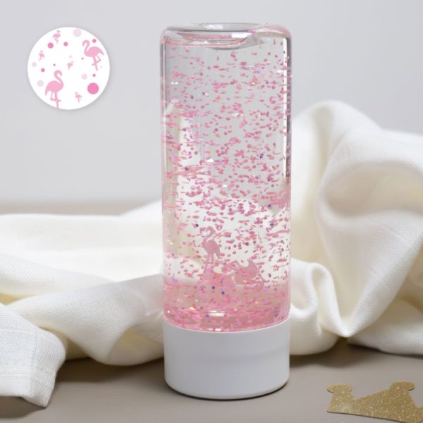 Bouteille sensorielle flamants roses