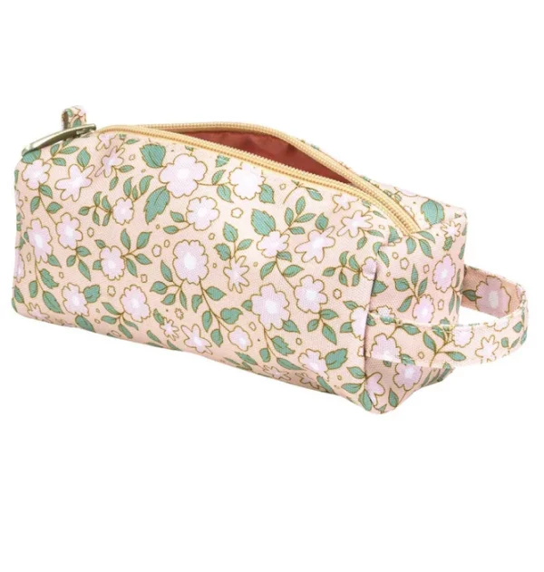 Trousse rose imprimé fleurs – Image 3
