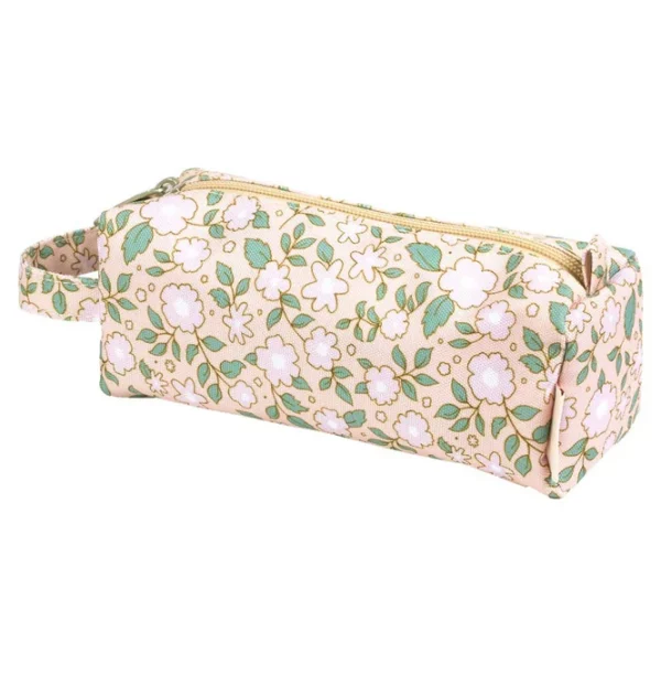 Trousse rose imprimé fleurs – Image 2