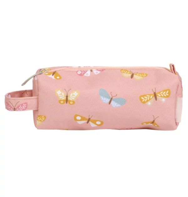 Trousse rose imprimé papillons – Image 2