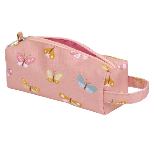 Trousse rose imprimé papillons – Image 3