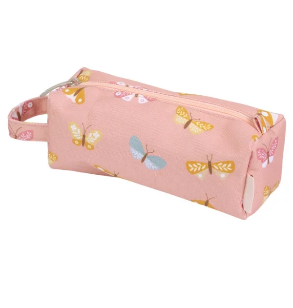 Trousse rose imprimé papillons – Image 4