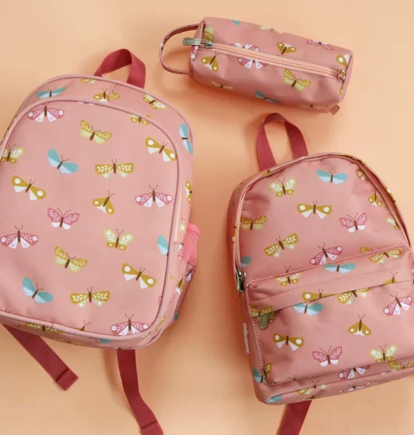 Trousse rose imprimé papillons – Image 5