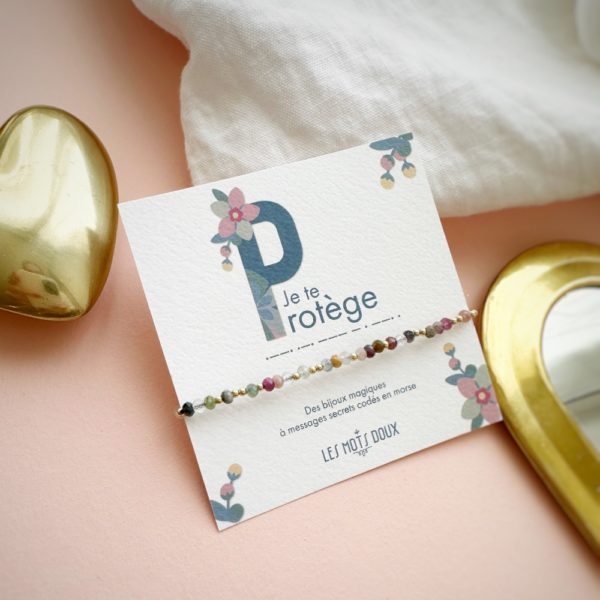 Bracelet code morse Je te protège