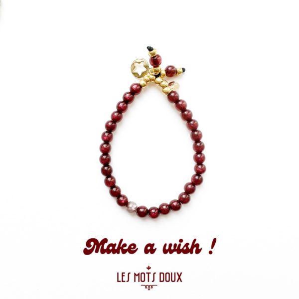 Bracelet ''Make a wish'' - couleur bordeau – Image 3