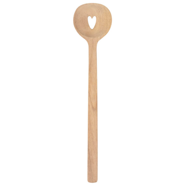 Cuillère en bois avec perforation coeur