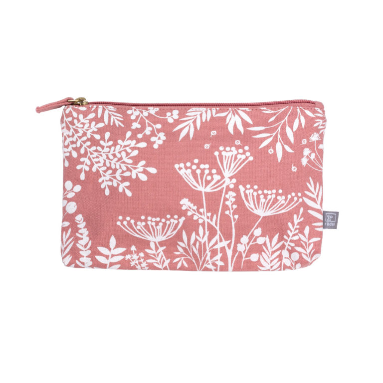 Trousse corail avec feuillages