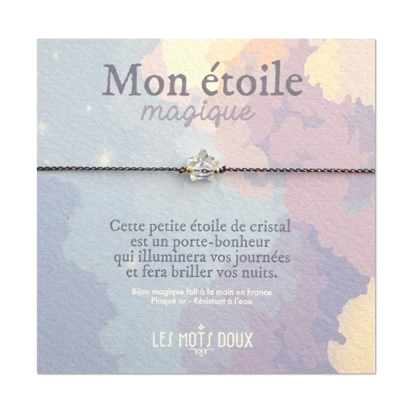 Bracelet "Mon étoile magique" - cordon marine – Image 4