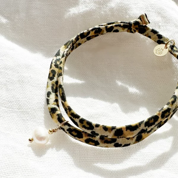 Bracelet Léopard "Tu es une perle rare" – Image 3