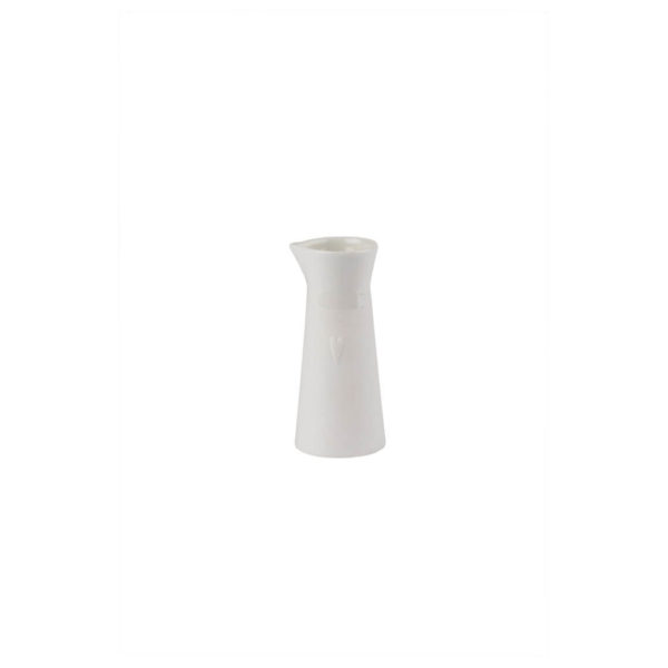 Crémier + sucrier en porcelaine blanc mat sur plateau en bois – Image 5