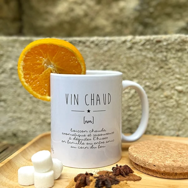 Tasse - Vin Chaud avec recette imprimée au dos