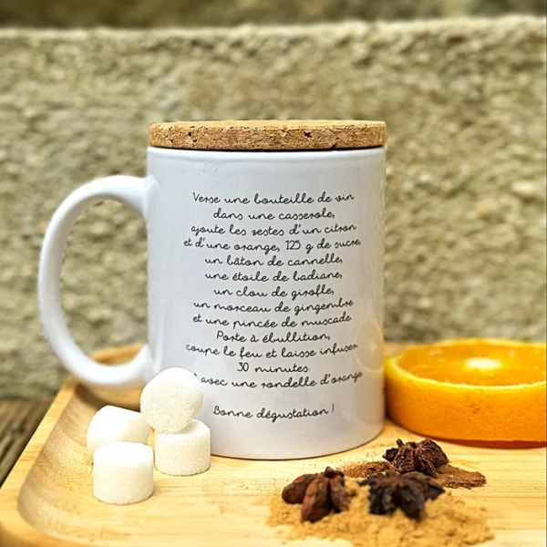 Tasse - Vin Chaud avec recette imprimée au dos – Image 3