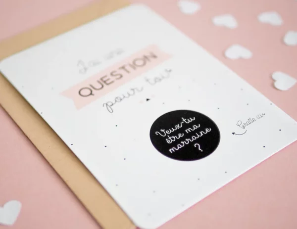 Carte à gratter demande Marraine - Veux-tu être ma marraine ? – Image 4