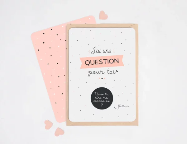 Carte à gratter demande Marraine - Veux-tu être ma marraine ? – Image 2
