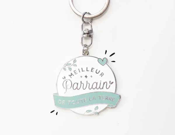 Porte-clés ''Meilleur Parrain de toute la terre'' – Image 2