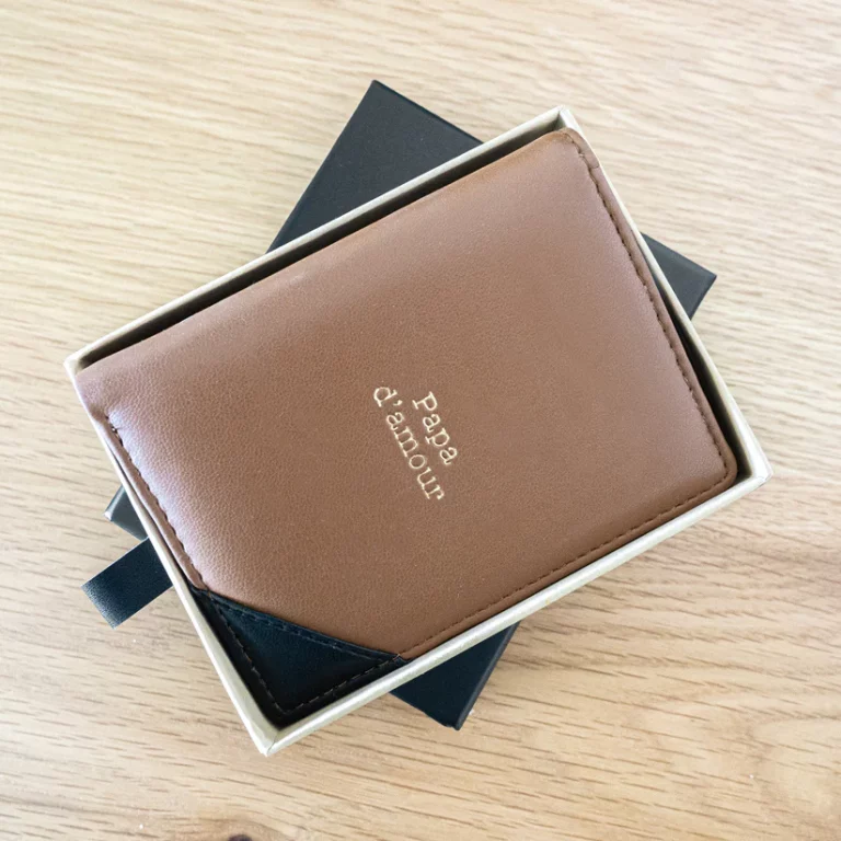 Porte-monnaie papa d'amour en simili cuir