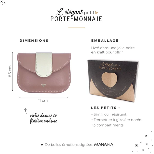 Porte-monnaie 🤍 - coloris rose foncé – Image 7