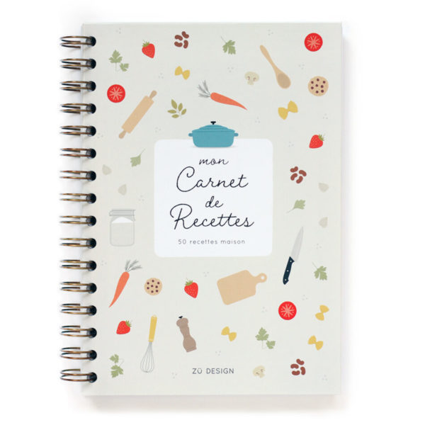 Cahier de recettes de cuisine à remplir