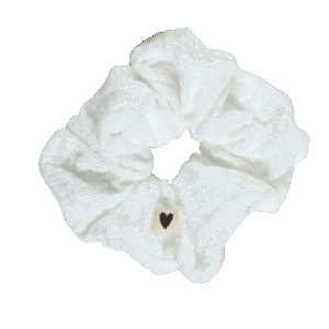 Chouchou en gaze de coton écru