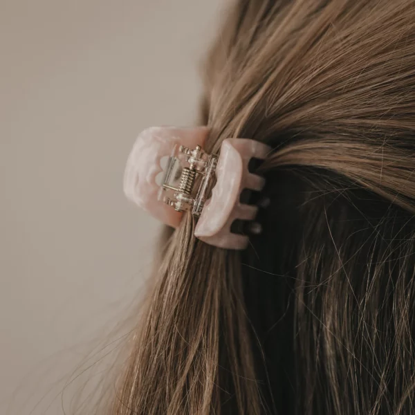 Pince à cheveux 🤍 rose marbré – Image 2