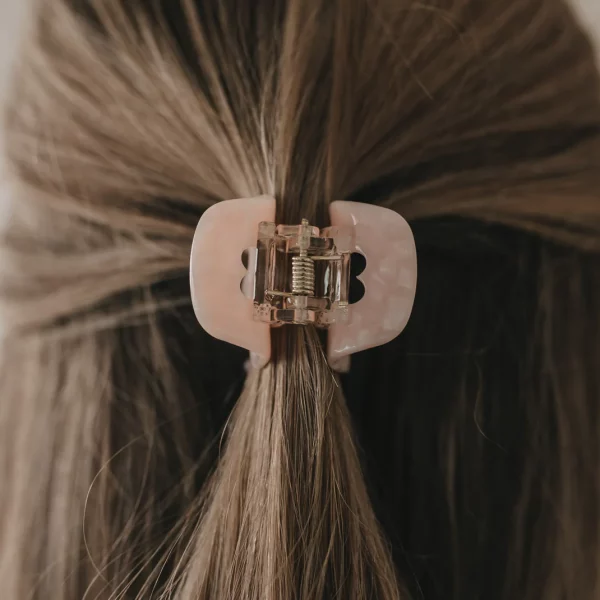 Pince à cheveux 🤍 rose marbré – Image 3