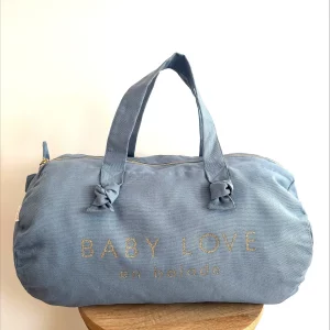 Sac Polochon - Baby Love en balade coloris bleu nuage