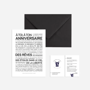 Carte A toi à ton anniversaire