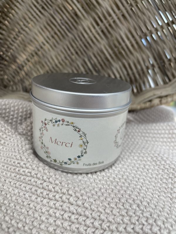 Bougie à la cire de soja - Merci Fruits des bois - Collection Voyage
