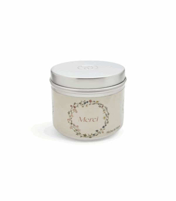 Bougie à la cire de soja - Merci Pêche de vigne - Collection Voyage – Image 3