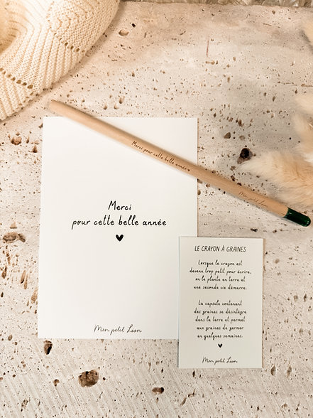 Crayon à planter + carte Merci