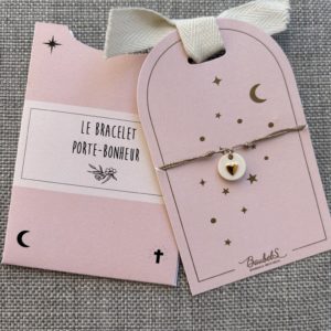 Bracelet fil doré - médaillon coeur