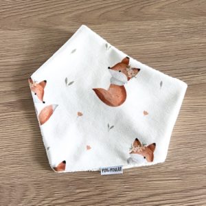 Bavoir - Renard & fleurs