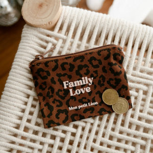 Porte-monnaie Léopard marron - Family Love