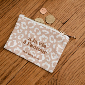 Porte-monnaie léopard nude à la vie à l'amour