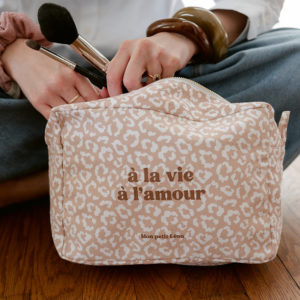 Trousse toilette léopard beige nude A la vie à l'amour
