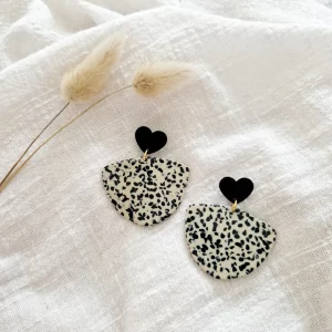 Boucles d'oreilles Tigré noir